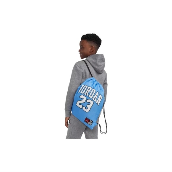Nike Boys' Air Jordan #23 Tar Heels Jersey Gym Sack Bag University Blue - Picture 3 of 7